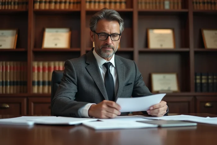 Avocat consultant des documents juridiques liés à une mesure d'éloignement non respectée